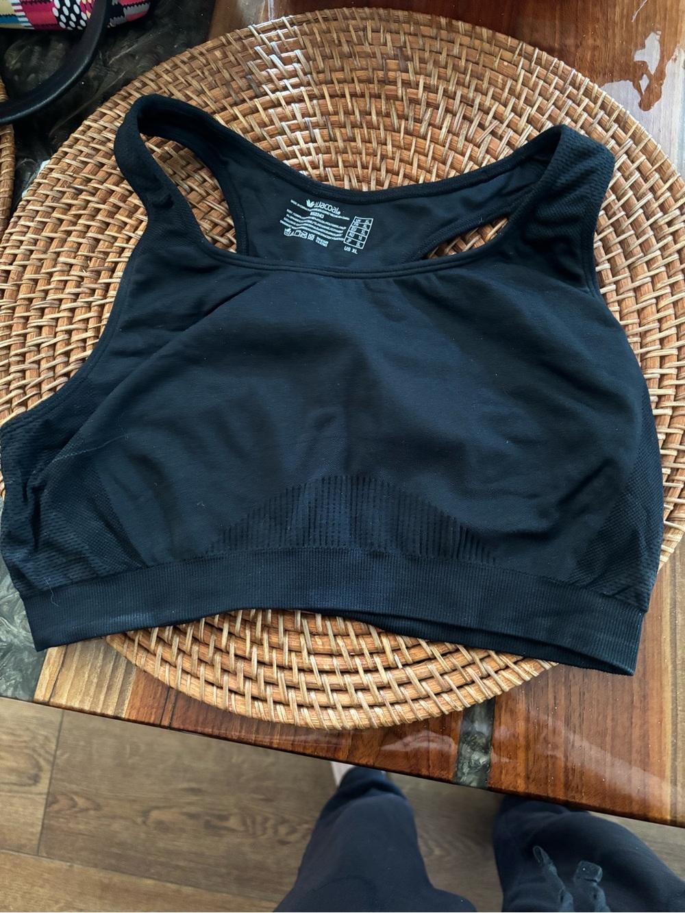Wacoal Black Seamless Racerback Sports Bra